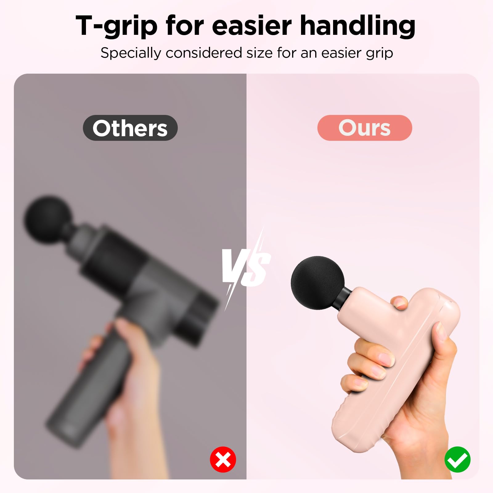 Penjoy Mini Massage Gun in use on back and shoulders for recovery.