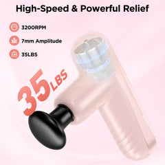 Penjoy Mini Massage Gun pink color for easy grip and style.