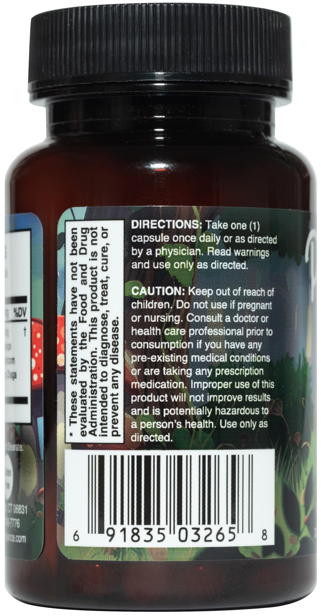 Pentaspore natural mushroom blend ingredients showcased for health appeal.