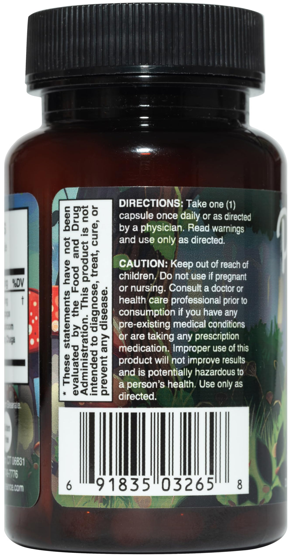 Pentaspore natural mushroom blend ingredients showcased for health appeal.