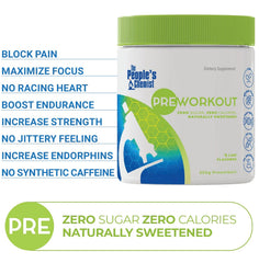 People's Chemist The Pre-Workout Lime serving container depicts convenient mix on the go