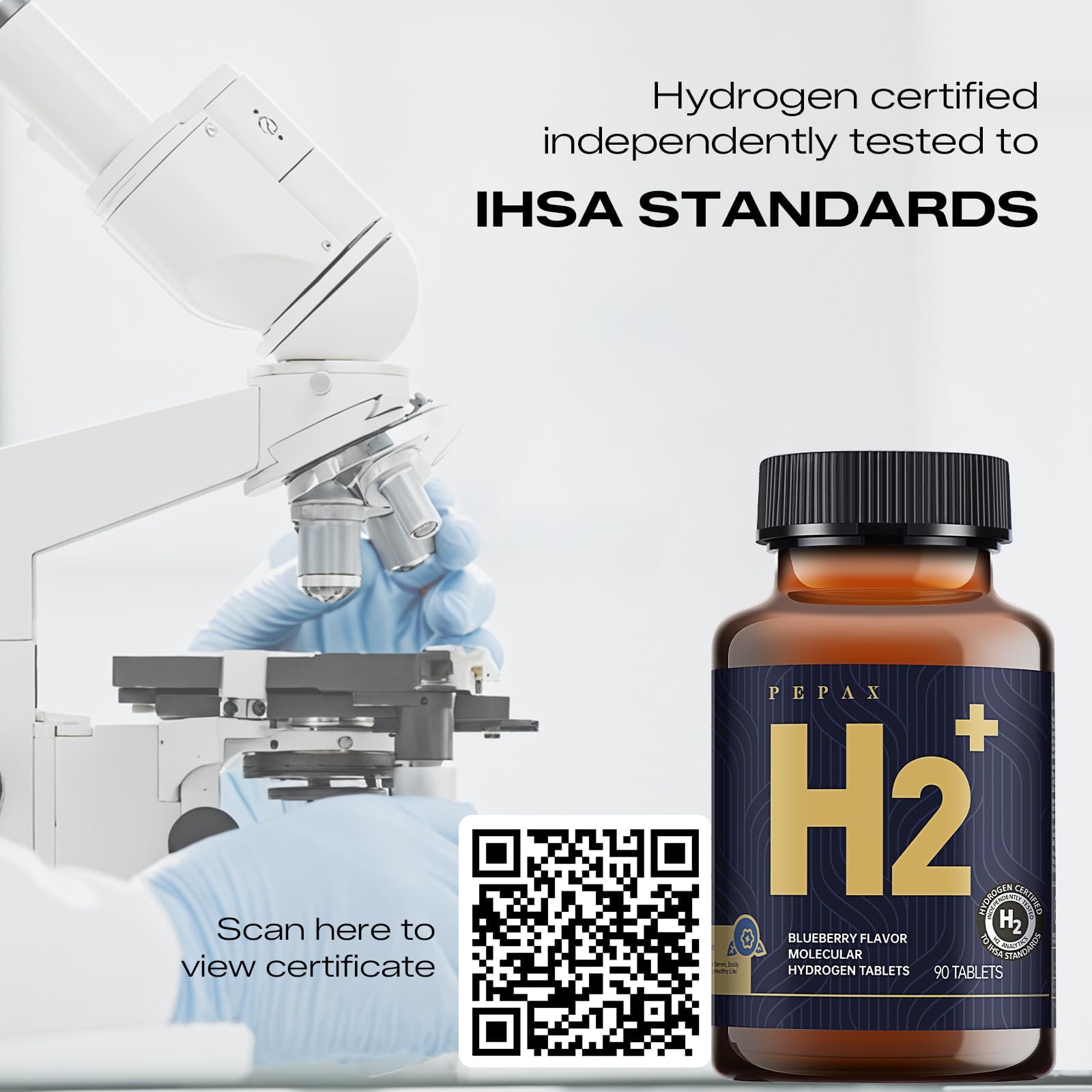 PEPAX hydrogen tablet supports quick refreshment and focus through hydration.