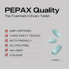 PEPAX GMP-certified product emphasizes quality and safety in hydration.