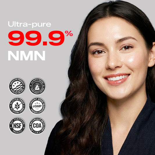 PEPAX NMN bottle side label shows NMN potency and ingredients.