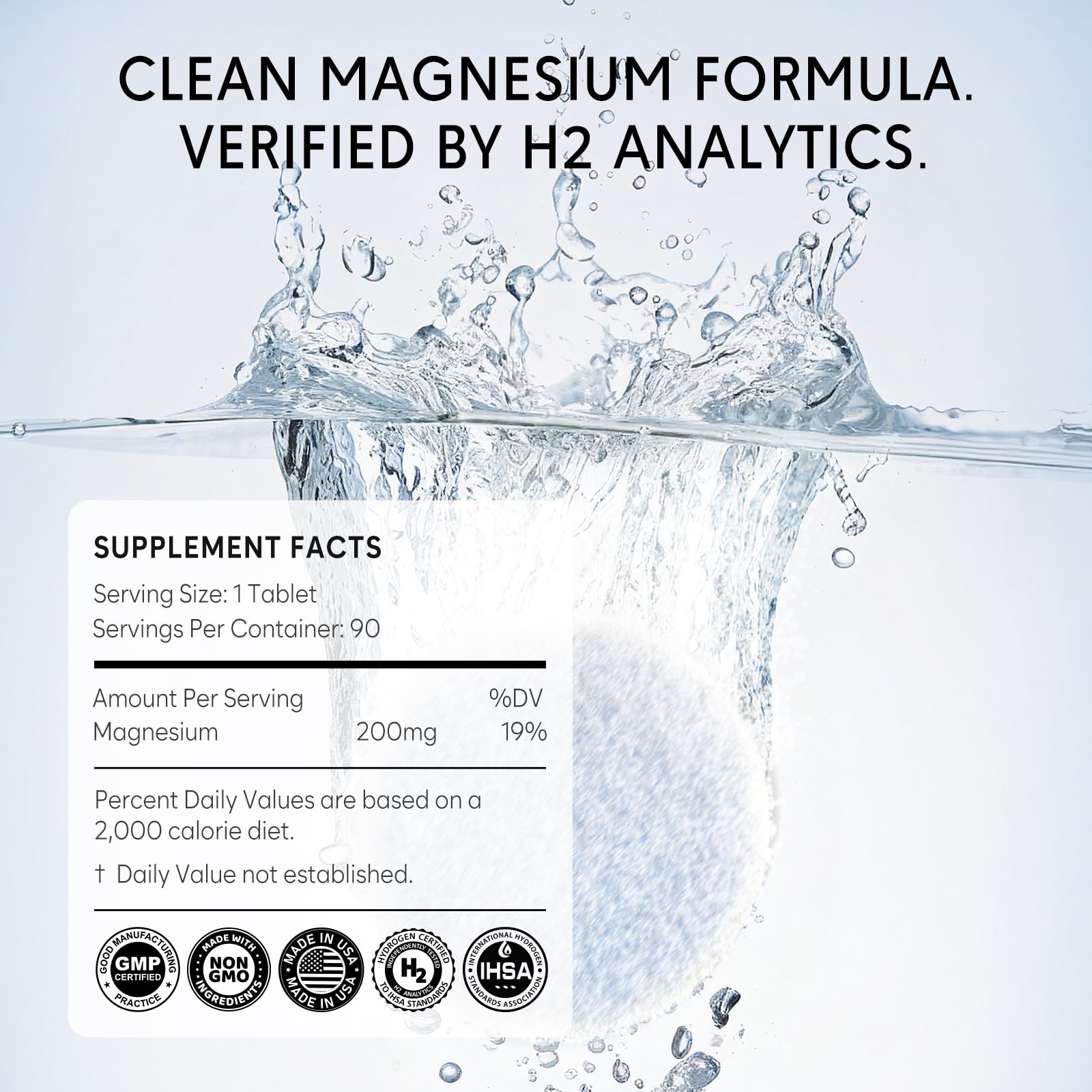 PEPAX tablets dissolve with natural acids for clean hydrogen release and fizz.