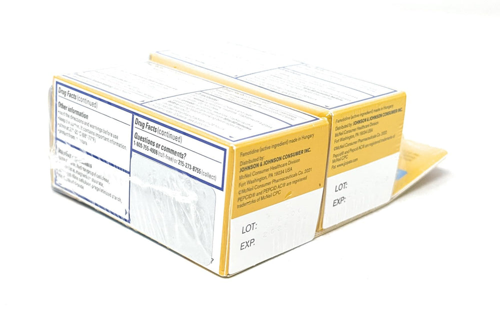 Pepcid AC pocket travel pack ideal for daytime acid control on the road.
