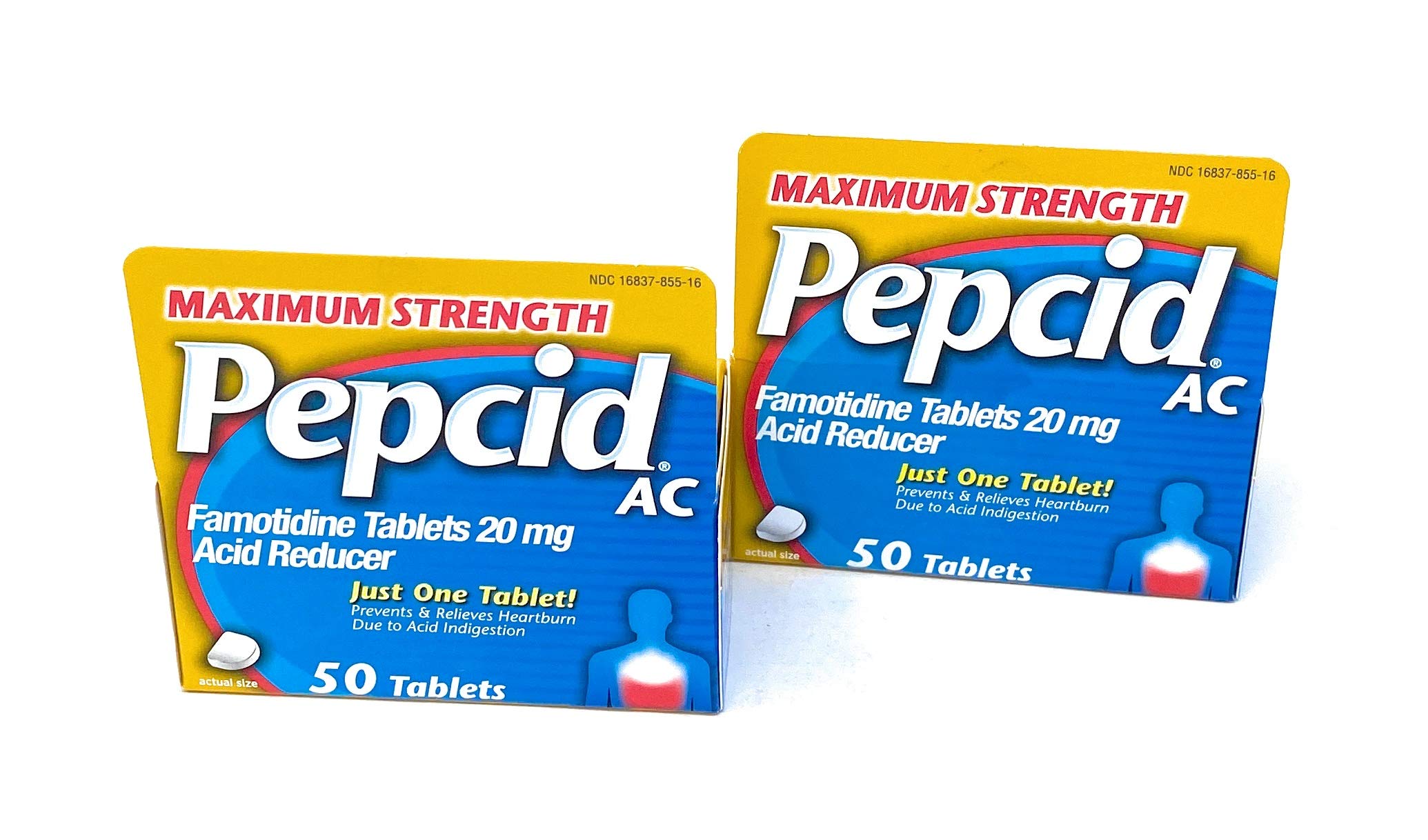 Pepcid AC shelf display highlights convenient access for on-demand heartburn relief.