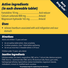 Berry-flavored Pepcid Complete chewables ready to take on the go.