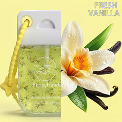 PeppyHands aloe vera scent sanitizer spray soothes skin while guarding hands