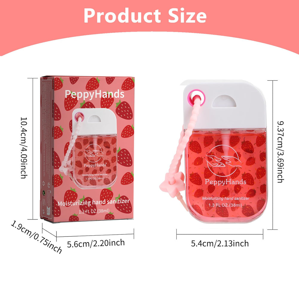 PeppyHands Watermelon scented spray bottle for on-the-go freshness