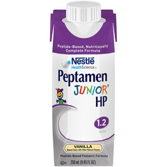 Peptamen Junior 1.2 hp Vanilla carton front for convenient pediatric nutrition.