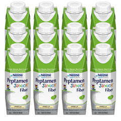 Peptamen Junior Fiber Vanilla bottle shown as pediatric nutrition option