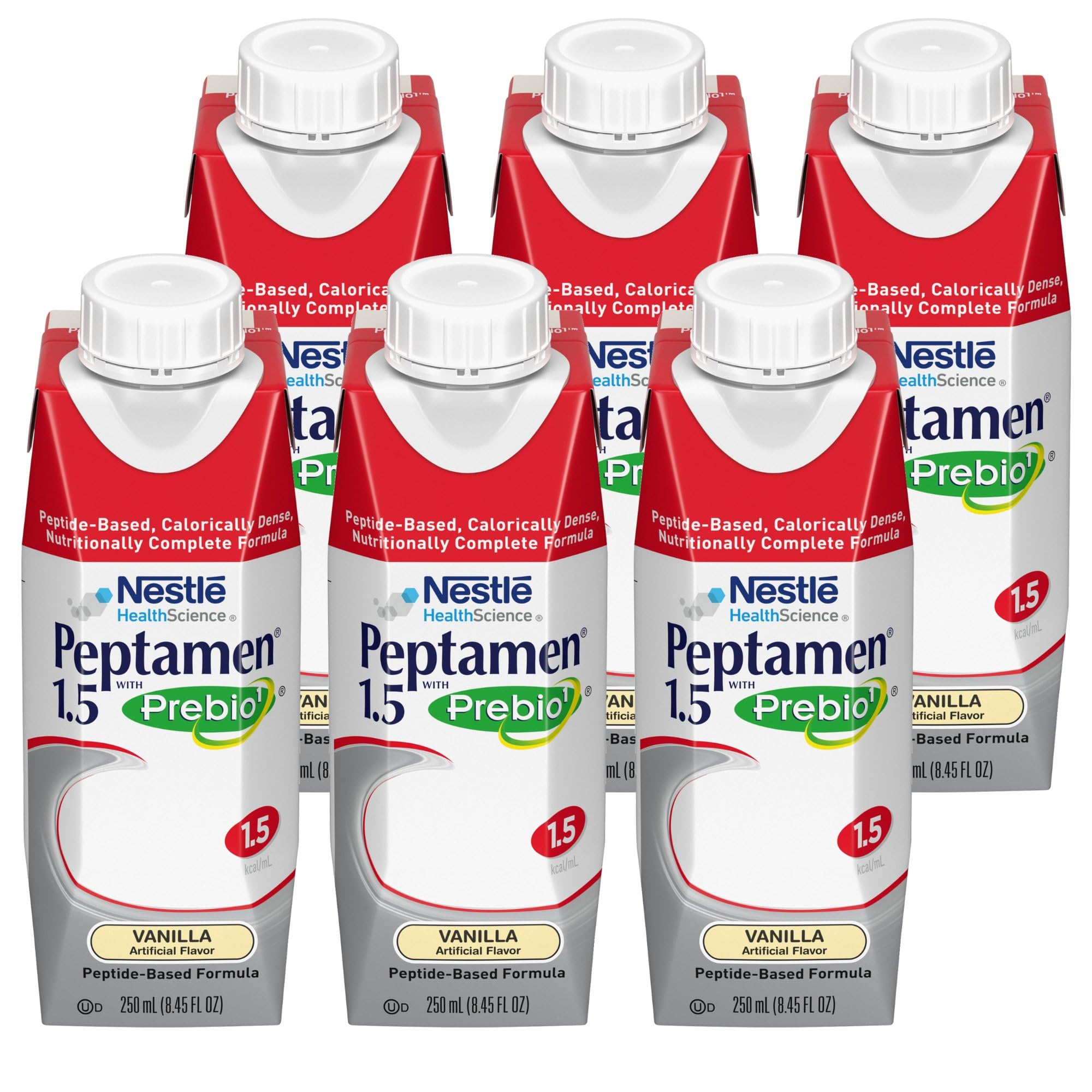 Peptamen Vanilla liquid close-up highlights creamy vanilla flavor