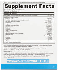 Close-up of Peptiva capsules highlighting easy daily digestive support.