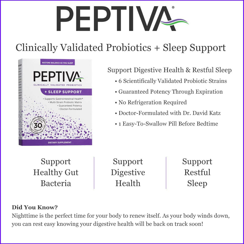 Peptiva melatonin sleep-support focuses on calm evenings and rest.