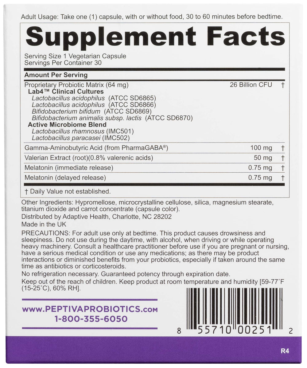 Peptiva capsules multi-strain image highlights probiotic diversity for gut health.