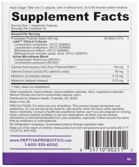 Peptiva capsules multi-strain image highlights probiotic diversity for gut health.