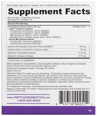 Peptiva capsules multi-strain image highlights probiotic diversity for gut health.