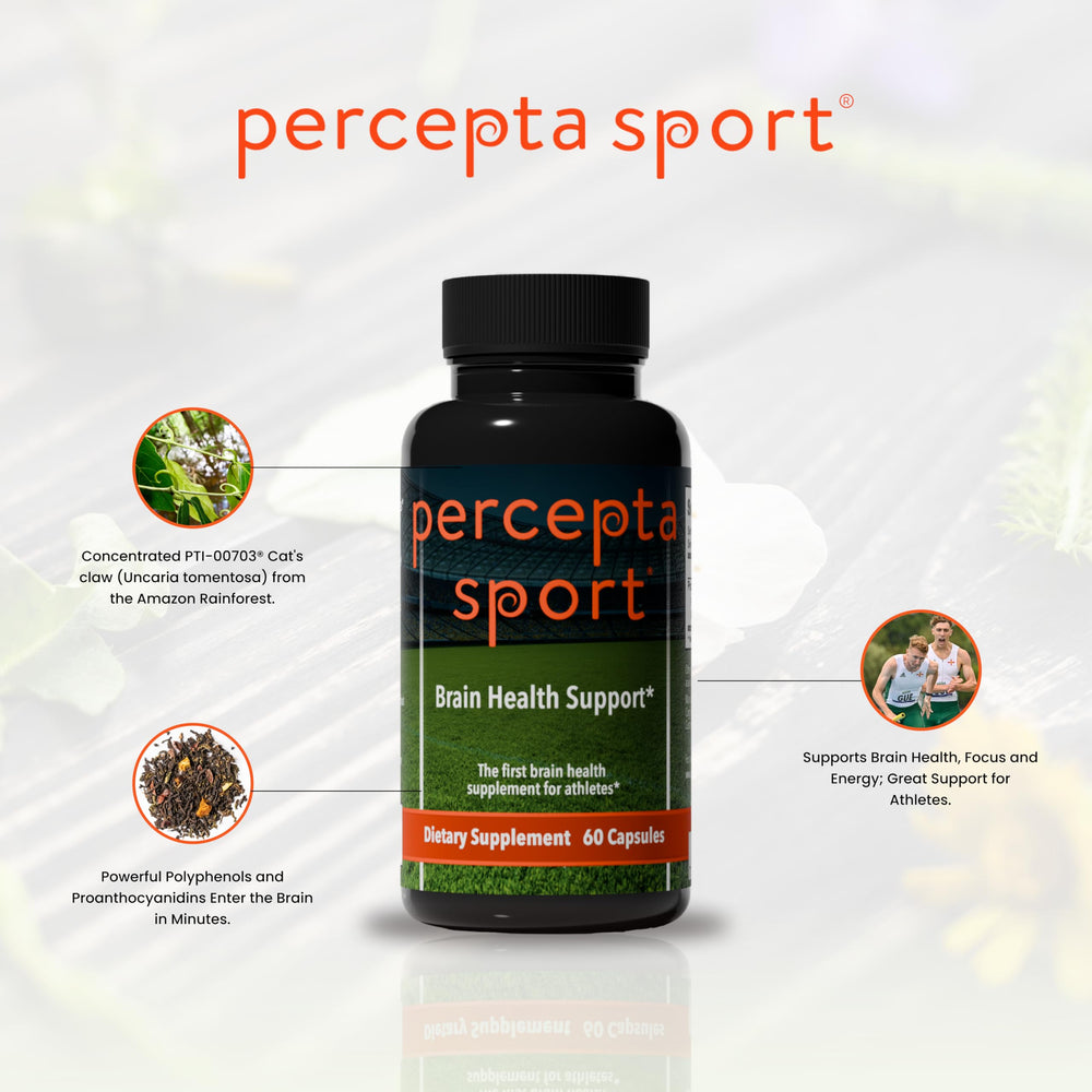 Athlete preparing before game with Percepta Sport on bench.