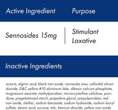 Perdiem Sennosides tablets closeup showing easy-to-swallow pills