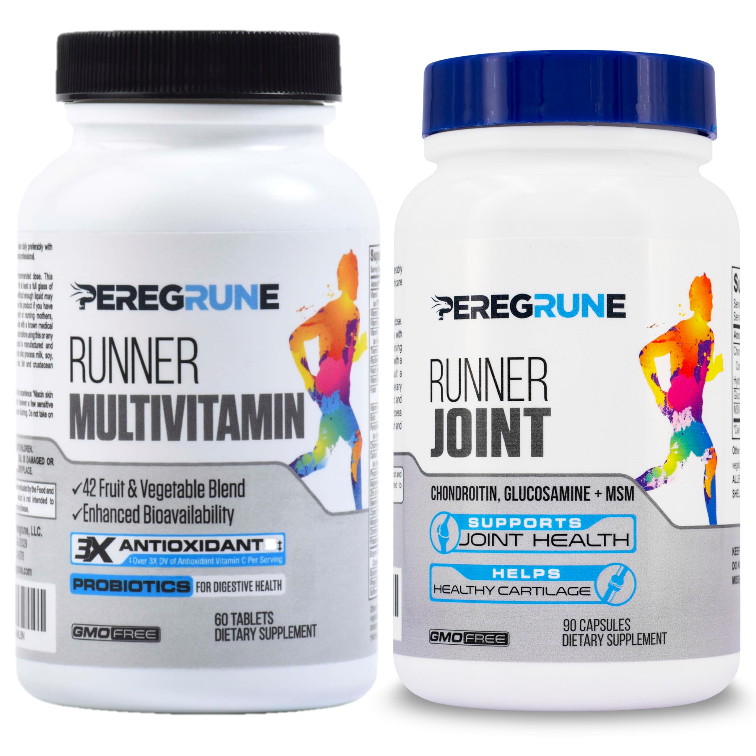 PEREGRUNE Runner Multivitamin bottle on a trail for steady energy.
