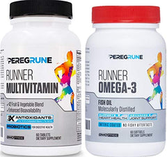 PEREGRUNE Runner Multivitamin bottle for energy support on runs.