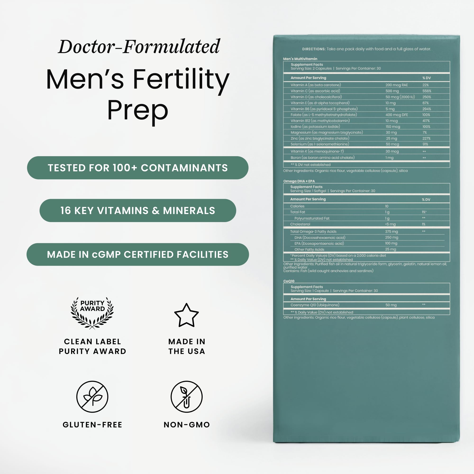 Perelel CoQ10 + Folate capsule adding nutrient diversity for a balanced regimen.