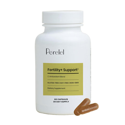Perelel Fertility Support bottle front supports a simple daily wellness routine.