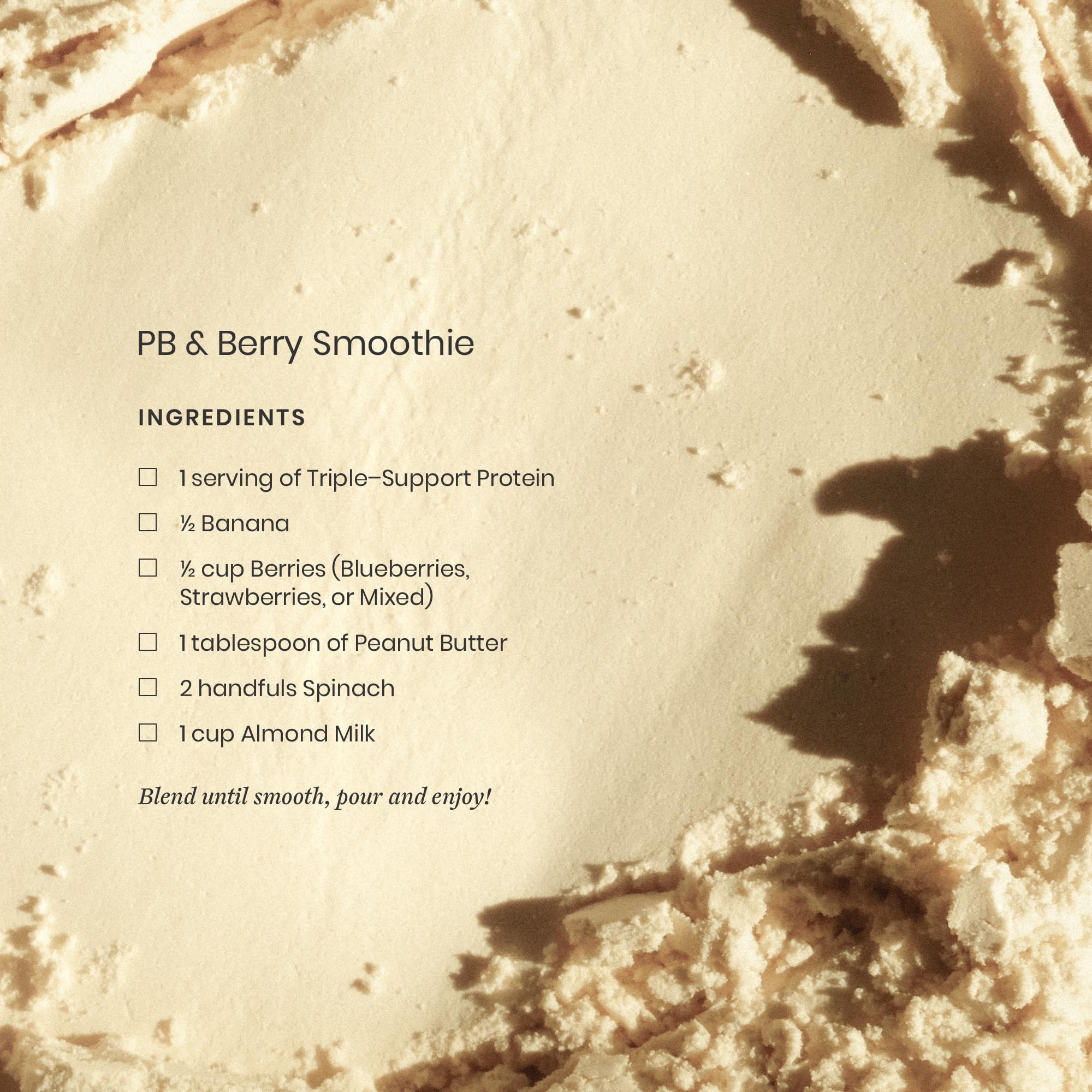Perelel Triple-Support protein with digestive fiber ready for smoothies