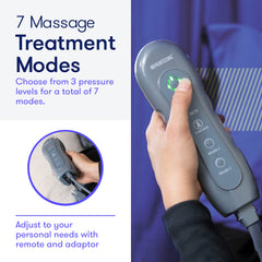 Perfecore foot and leg massager controls for easy mode switching during recovery.