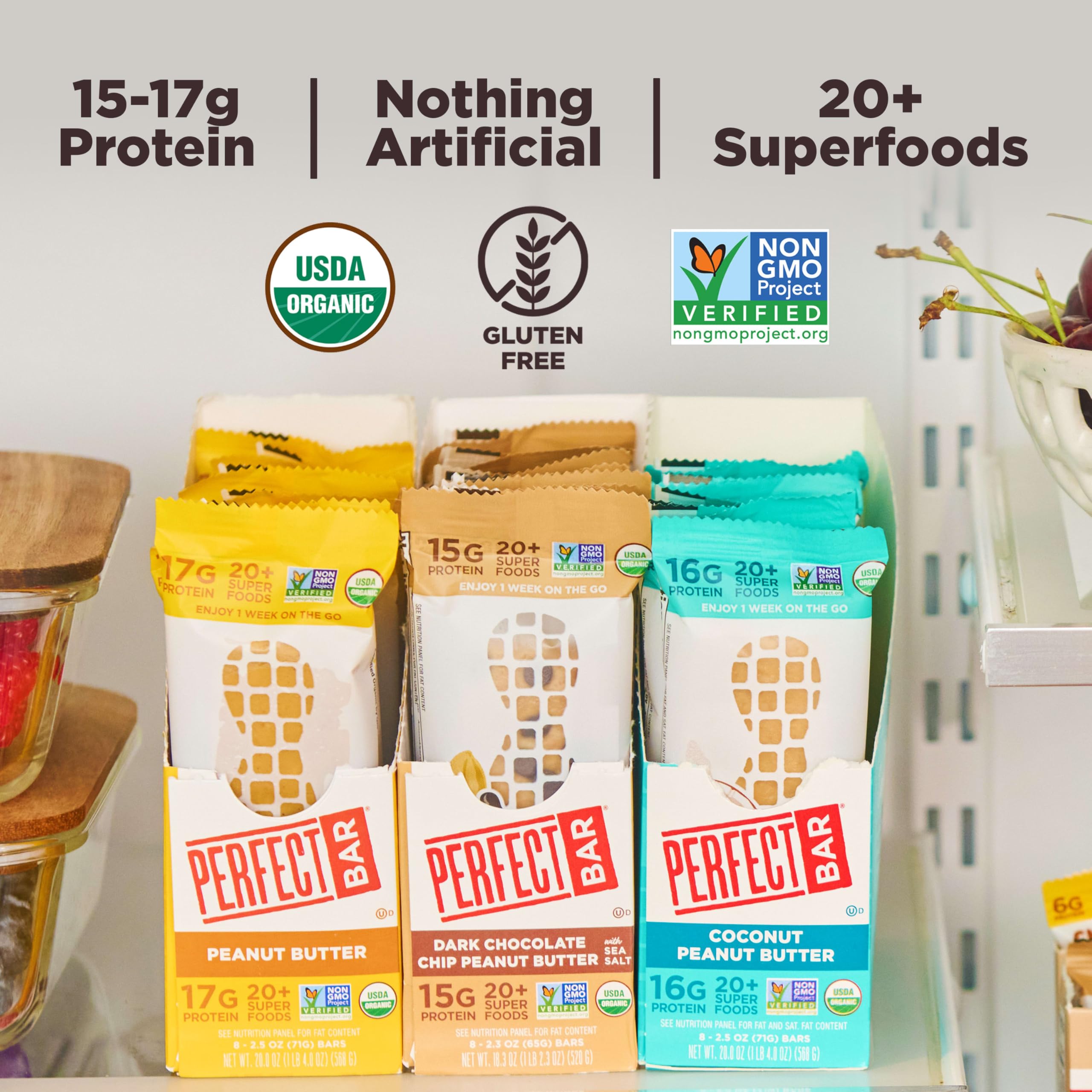 Perfect Bar Coconut Peanut Butter close-up, nutritious on-the-go snack.