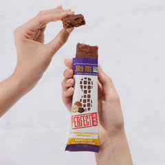 Perfect Bar Original on-the-go in a gym bag, ready for a workout snack.