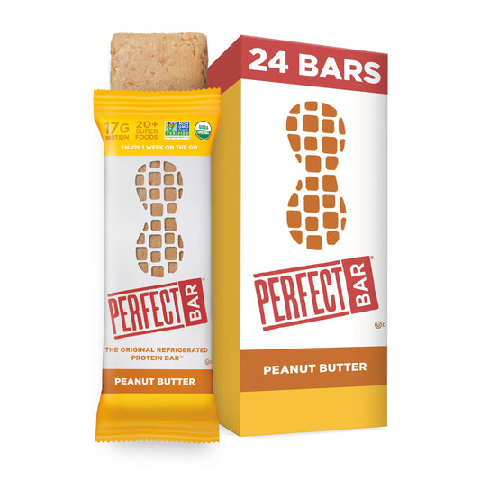 Perfect Bar original refrigerated peanut butter bar, high-protein snack option.