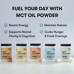 Perfect Keto 7g MCT Oil Powder cinnamon-toast serving plate.