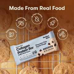 Perfect Keto Collagen Bars on desk for quick desk-side energy.