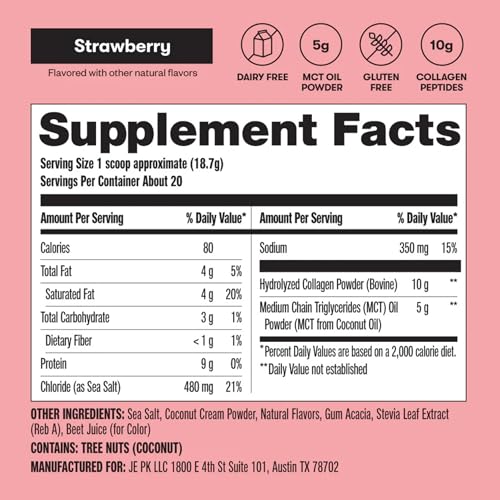 Serving scoop with Perfect Keto Collagen Peptides for precise portions