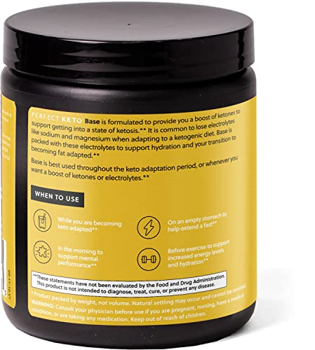 Perfect Keto electrolyte enhanced ketones vanilla powder for daytime energy