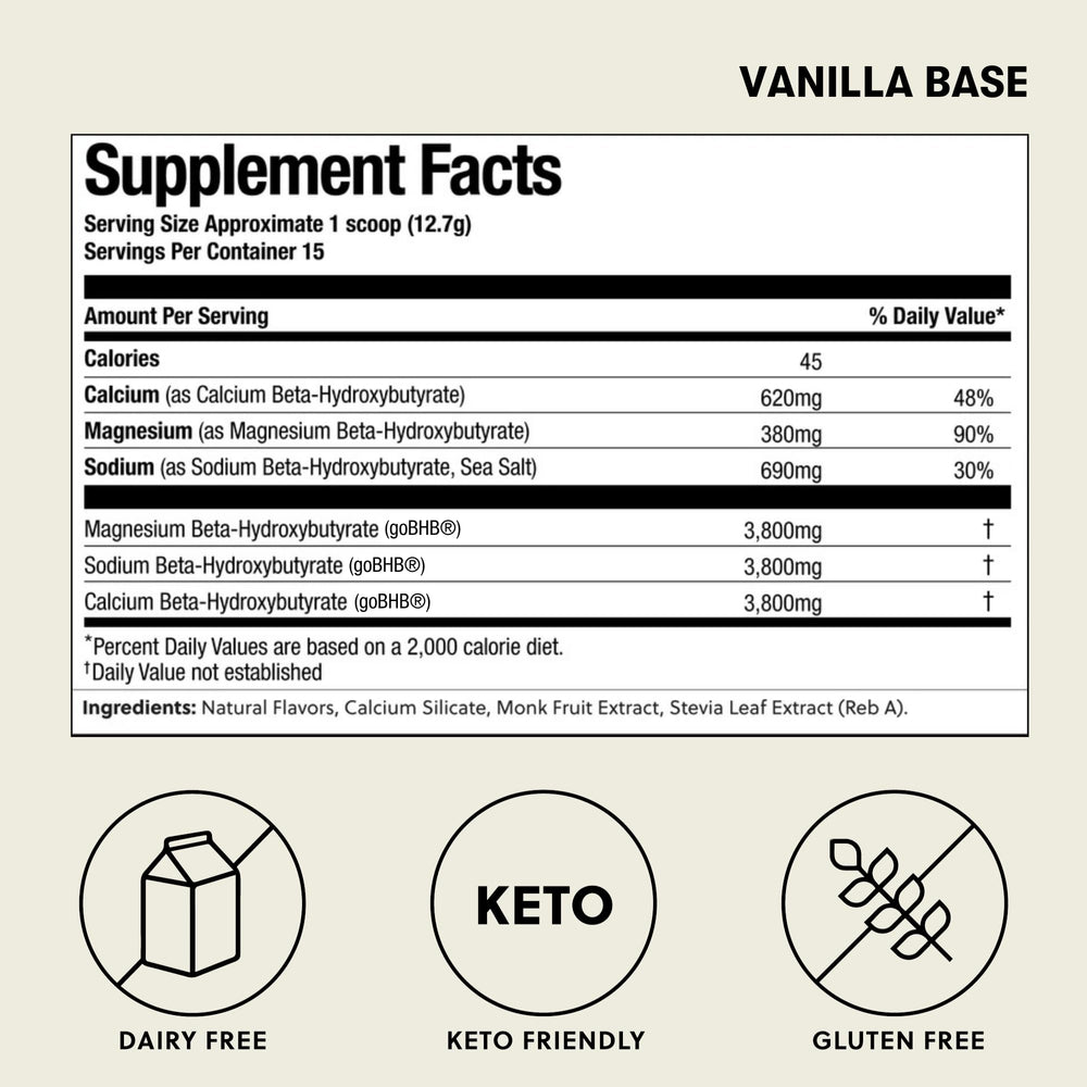Perfect Keto exogenous ketones powder vanilla shaker ready for quick, smooth mixes