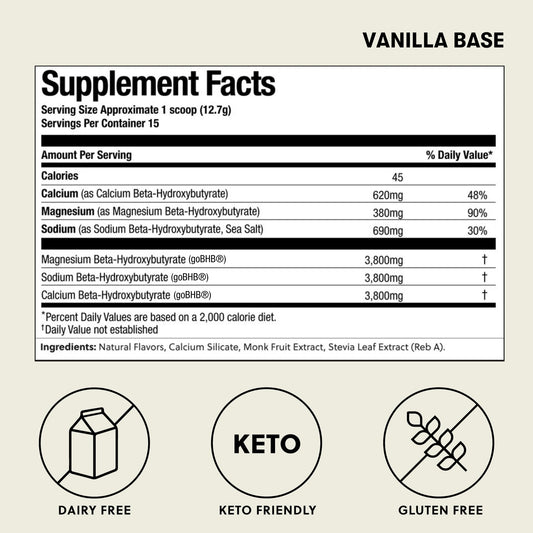 Perfect Keto exogenous ketones powder vanilla shaker ready for quick, smooth mixes