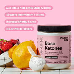 goBHB powder beside electrolytes shows hydration during fasting.