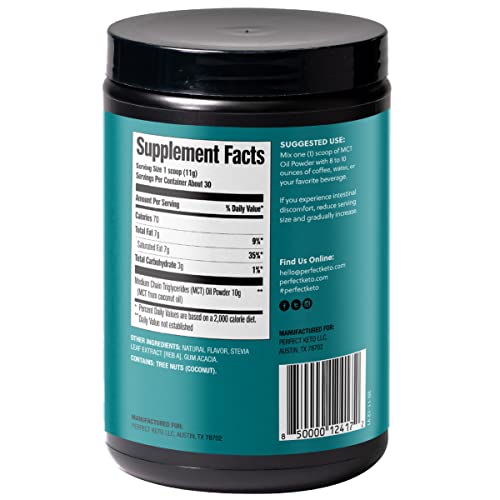 Perfect Keto MCT powder dairy-free creamer dissolving into hot coffee for smoothness