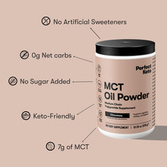 Perfect Keto MCT powder booster for workouts and daily use