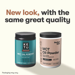 Perfect Keto MCT powder in a protein shake for keto energy