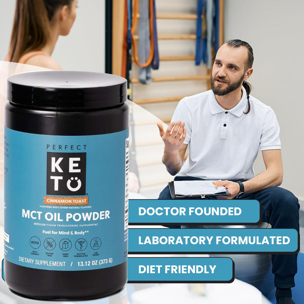 Perfect Keto vanilla MCT oil powder dairy-free finishing touch
