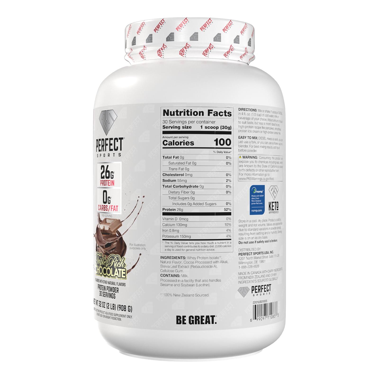 Perfect Sports Diesel Whey Isolate lifestyle image of an athlete after training.
