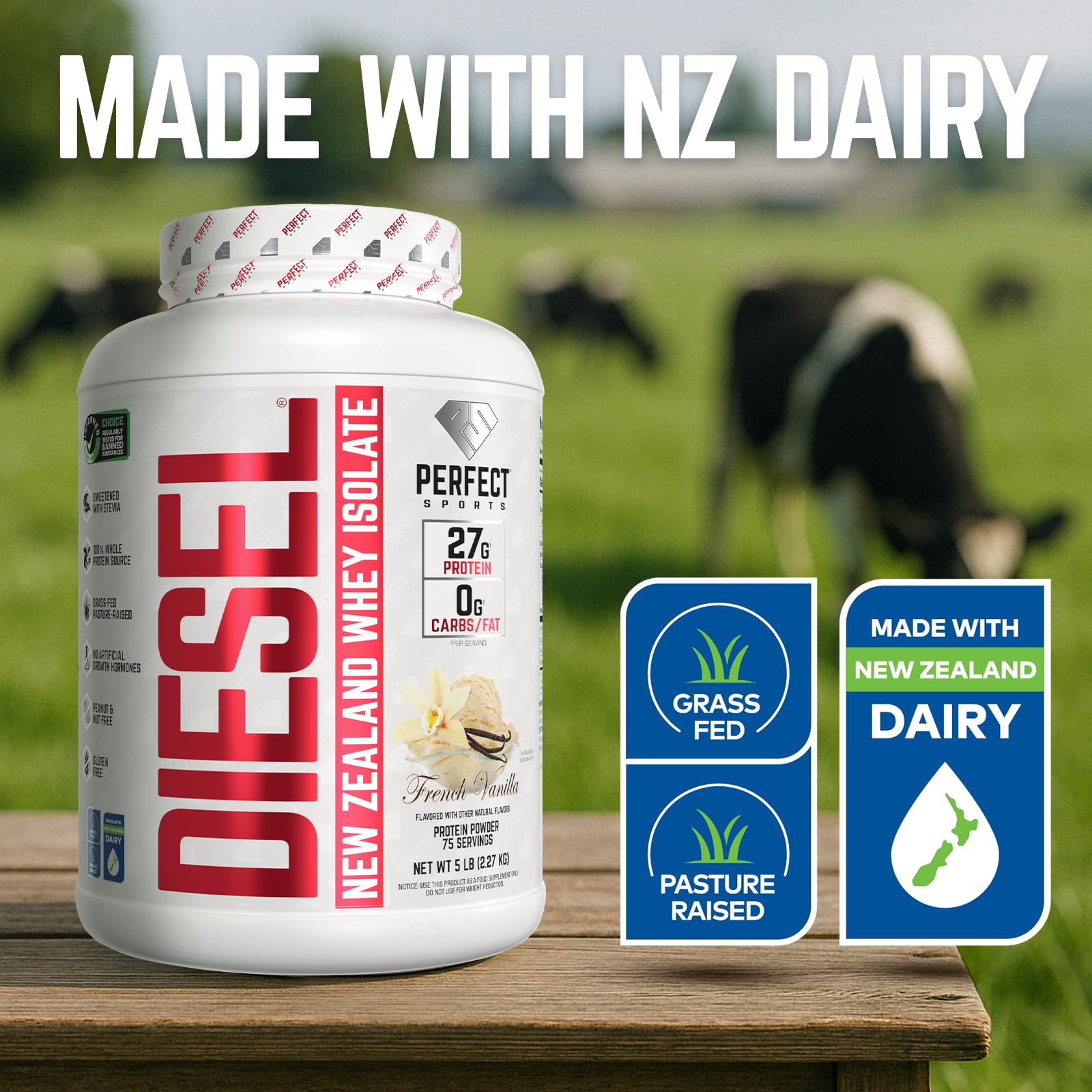 Diesel whey being mixed in a shaker for easy blending and flavor