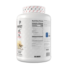 Perfect Sports Diesel whey nutrition label highlights 26g protein per serving.