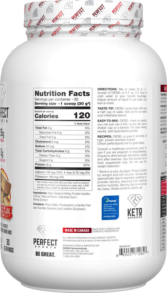 Perfect Sports Diesel whey isolate shaker showing smooth mix in action