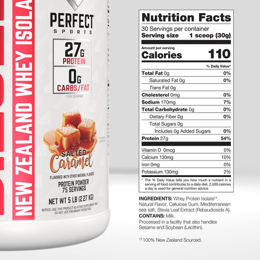 Diesel whey protein isolate nutrition facts showing 27 g protein