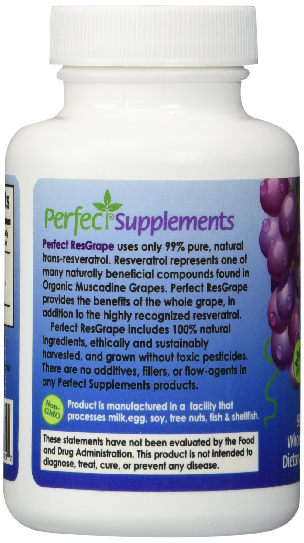 Perfect ResGrape Max packaging box displayed with organic claims